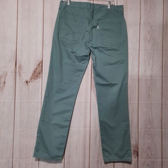 Levi's‎ Jeans Men's 34 32 Aqua Green Fly Zip Slash Pocket Straight Leg - Picture 2 of 8